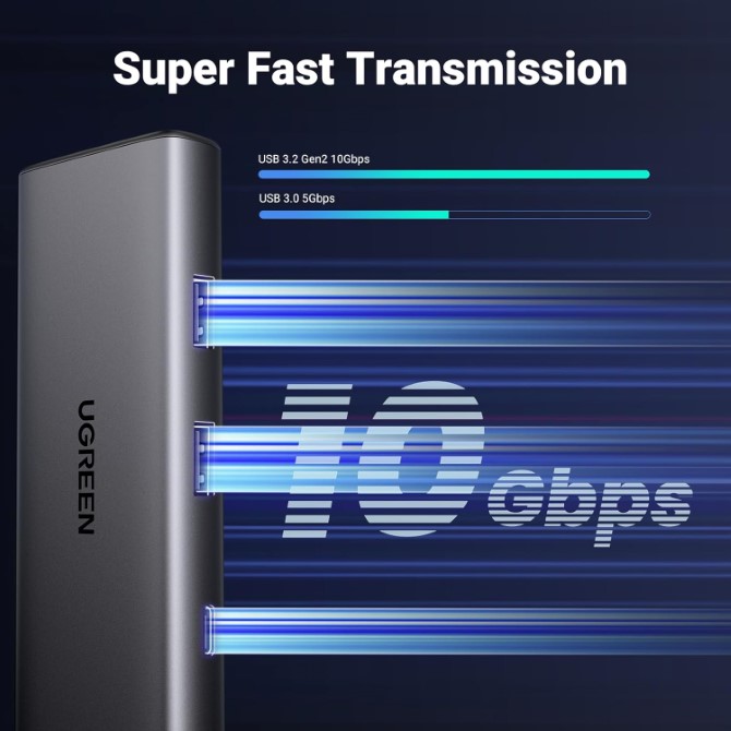 Hub chuyển đổi Ugreen Type-C 7 in 1 CM498