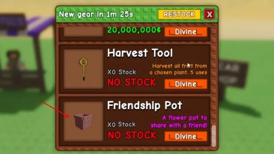 cách dùng friendship pot trong grow a garden