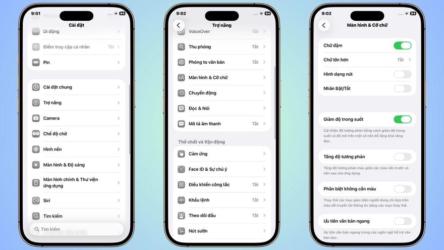 iOS 26: Cách chỉnh độ trong suốt Liquid Glass