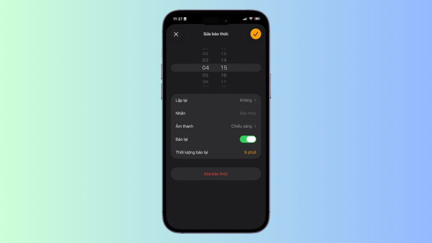 iOS 26 đã có tùy chọn báo lại báo thức linh hoạt
