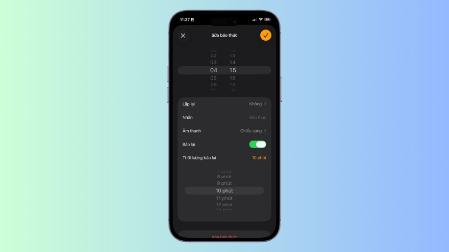 iOS 26 đã có tùy chọn báo lại báo thức linh hoạt