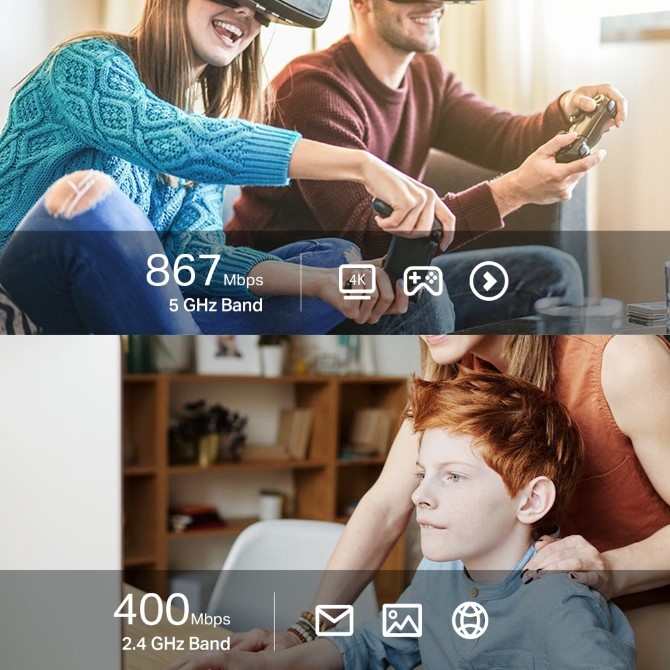 Đầu chuyển đổi USB Wifi băng tần kép TP-Link T3U Nano AC1300