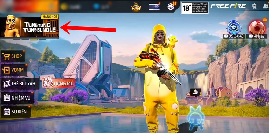 Cách nhận skin Tung Tung Tung Sahur trong Free Fire