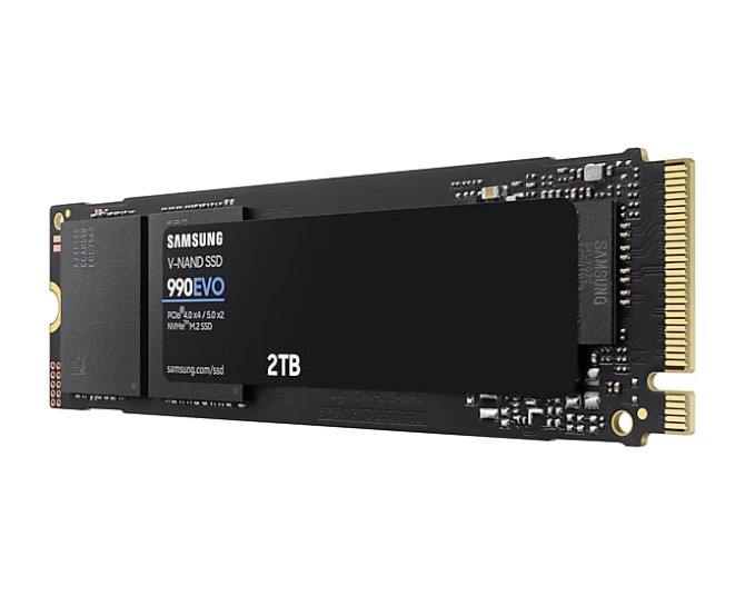 Ổ cứng SSD gắn trong Samsung 990 Evo 2TB PCIe 4.0 x4 / PCIe 5.0 x2 NVMe V-NAND M.2 2280 upto 5000MB/s (MZ-V9E2T0BW)