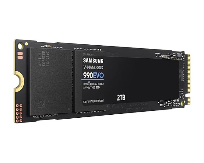 Ổ cứng SSD gắn trong Samsung 990 Evo 2TB PCIe 4.0 x4 / PCIe 5.0 x2 NVMe V-NAND M.2 2280 upto 5000MB/s (MZ-V9E2T0BW)