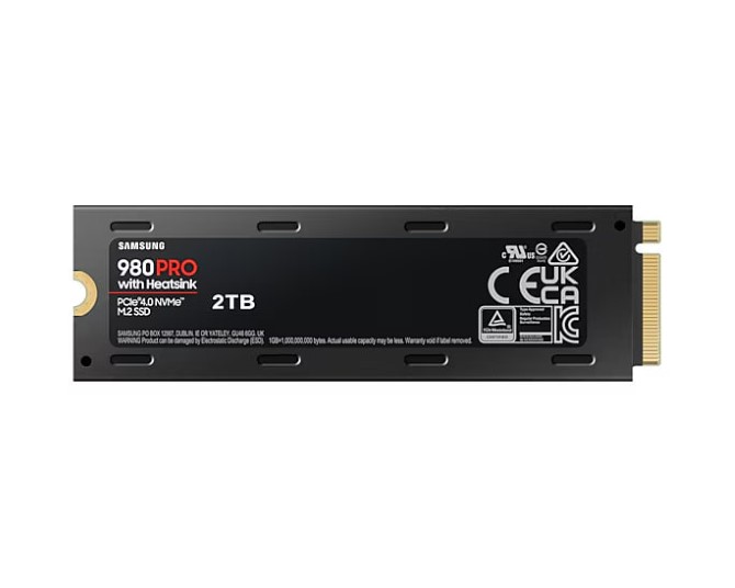 Ổ cứng SSD gắn trong Samsung 980 PRO Heatsink 2TB PCIe Gen 4.0 x4 NVMe V-NAND M.2 2280 upto 7000MB/s (MZ-V8P2T0CW)