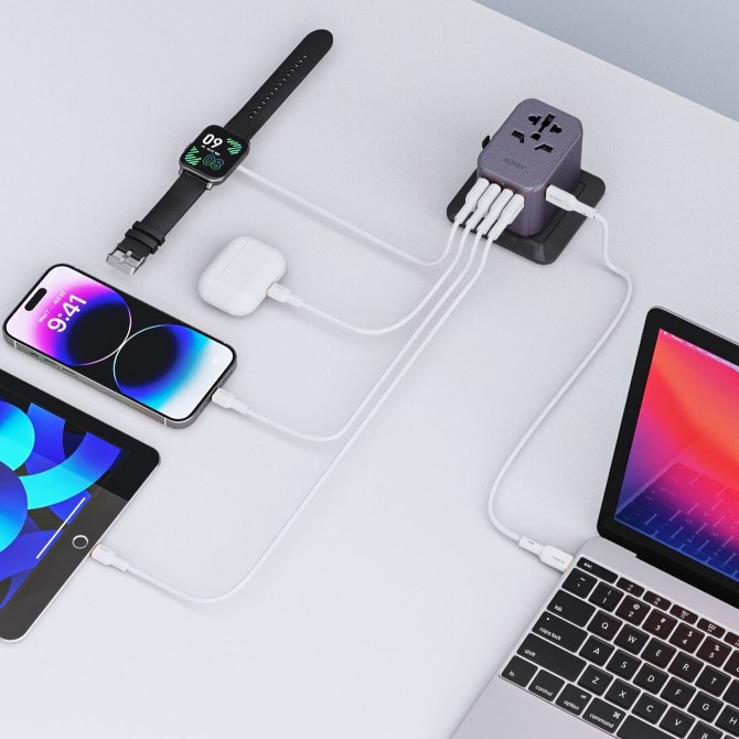 Sạc đa năng Aukey PD35W nhiều cổng Travel Mate PA-TA07A