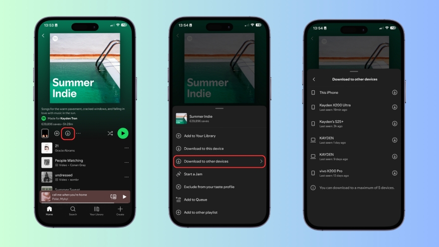 Spotify ra mắt tính năng tải nhạc từ xa siêu tiện lợi