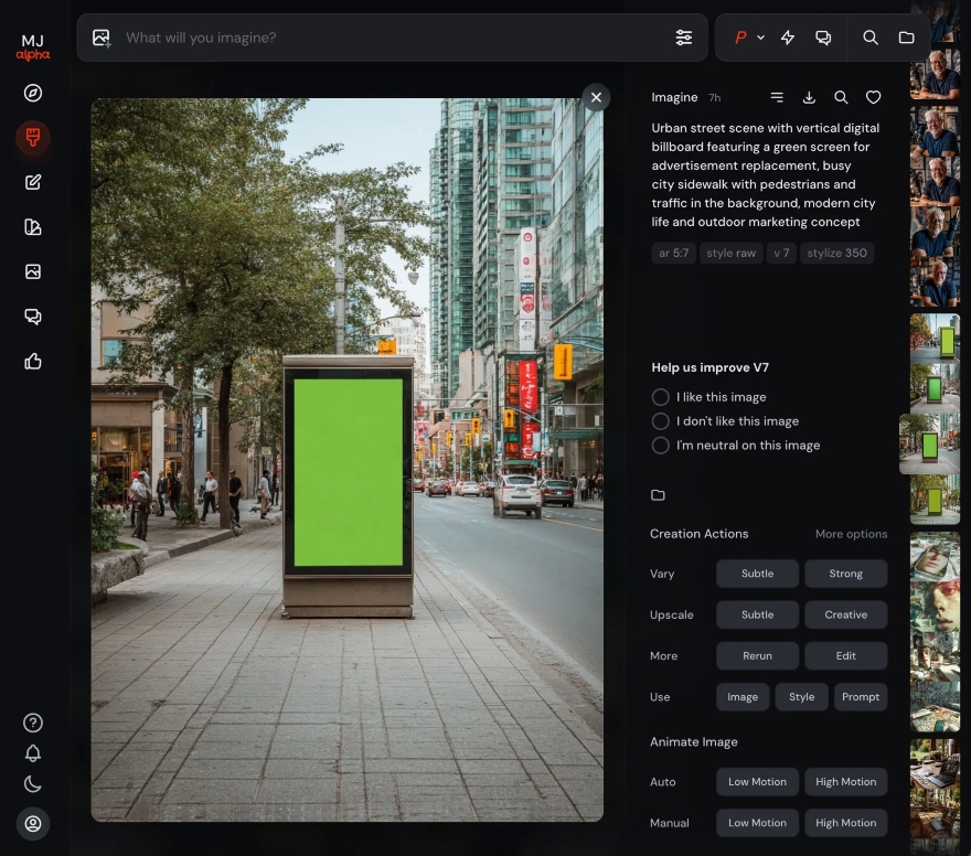 Cách tạo video siêu thực bằng ảnh với Midjourney V1