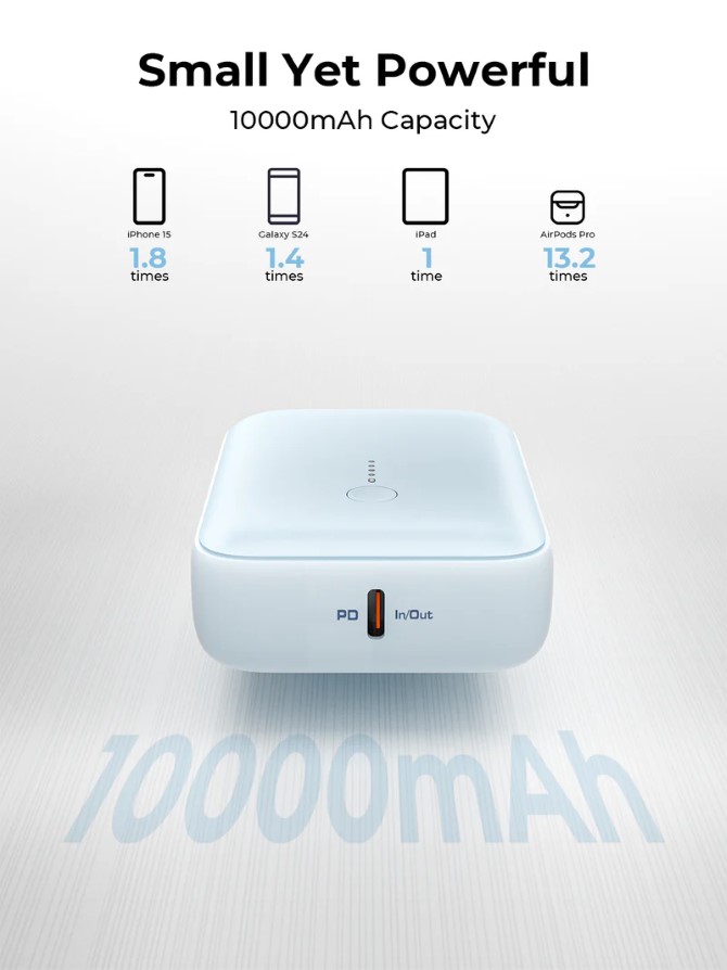 Pin dự phòng sạc nhanh Aukey 10.000 mAh 22.5W Spark Mini