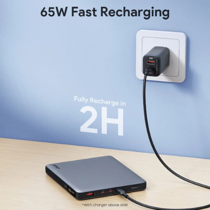 Pin sạc dự phòng Aukey 20.000 mAh sạc nhanh 100W & Type-C PD 3.0 Sprint X