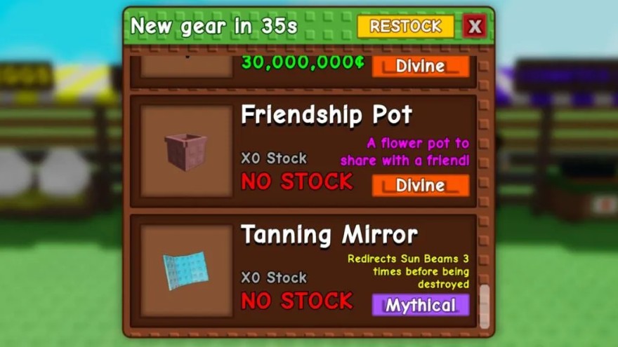 Cách nhận Tanning Mirror trong Grow a Garden