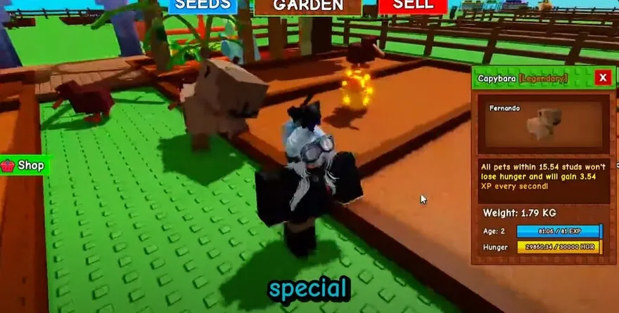 Cách sở hữu Capybara trong Grow A Garden