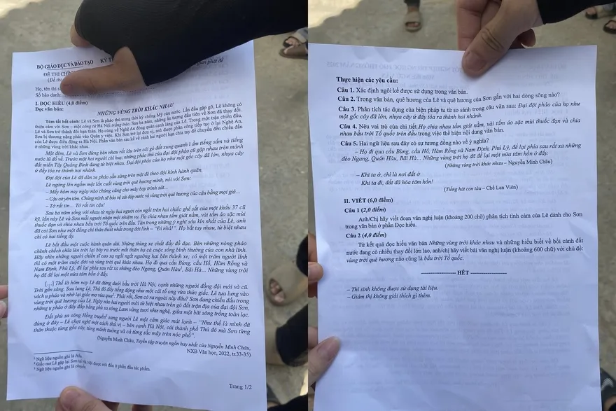 Đáp án môn Ngữ văn thi tốt nghiệp THPT 2025