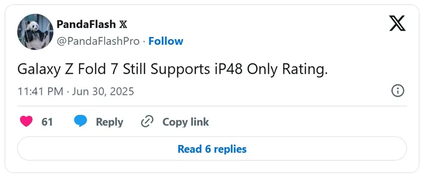 Pin Galaxy Z Fold7 gây thất vọng nặng nề