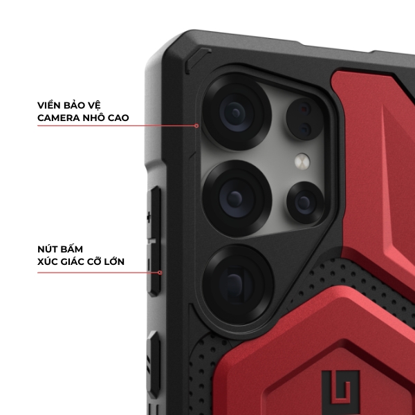 Viền camera nhô cao bảo vệ camera và màn hình