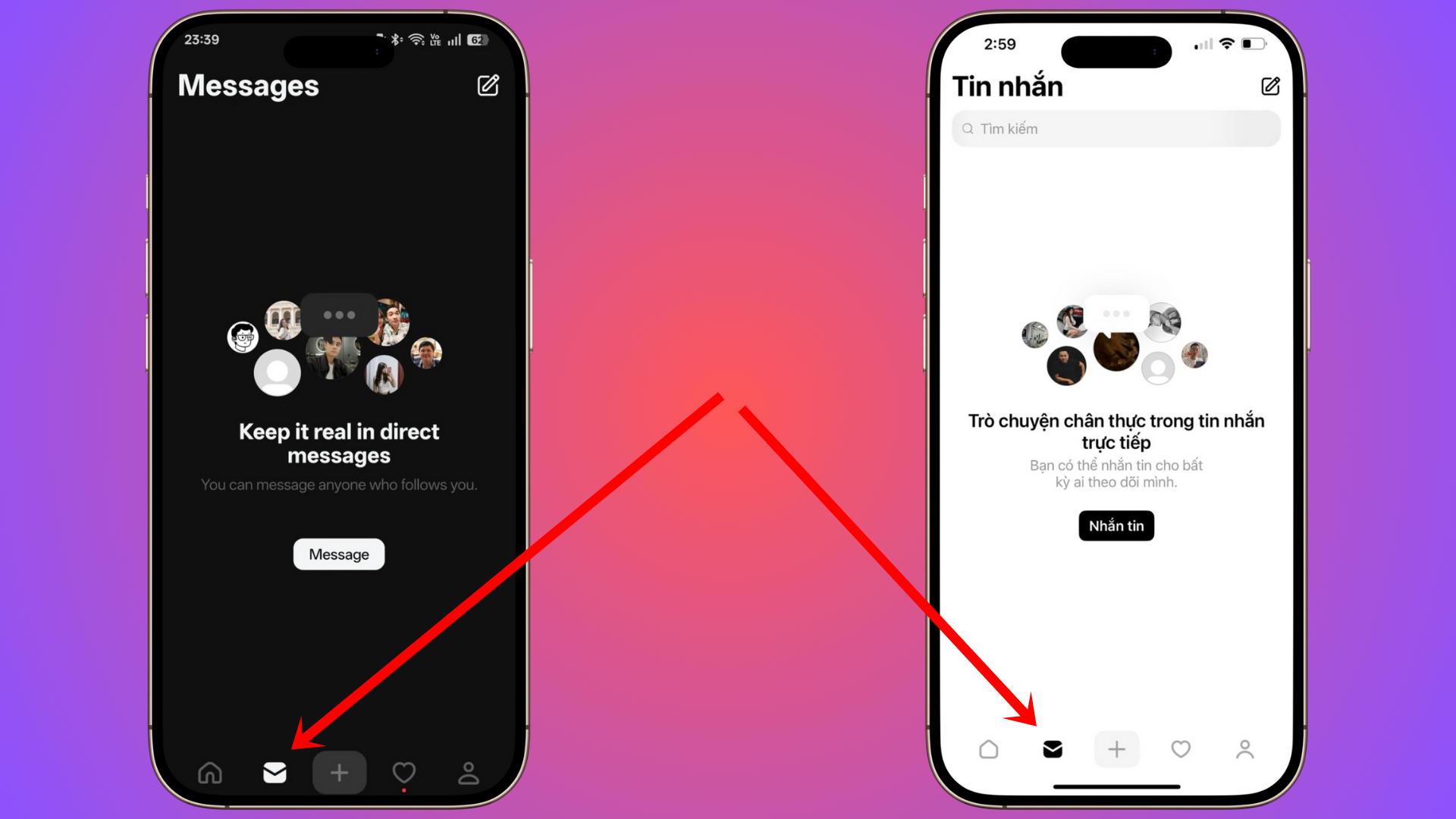 Cách nhắn tin trên Threads với bạn bè