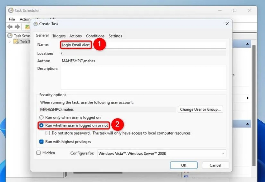 Cách nhận thông báo email mỗi khi ai đó đăng nhập PC