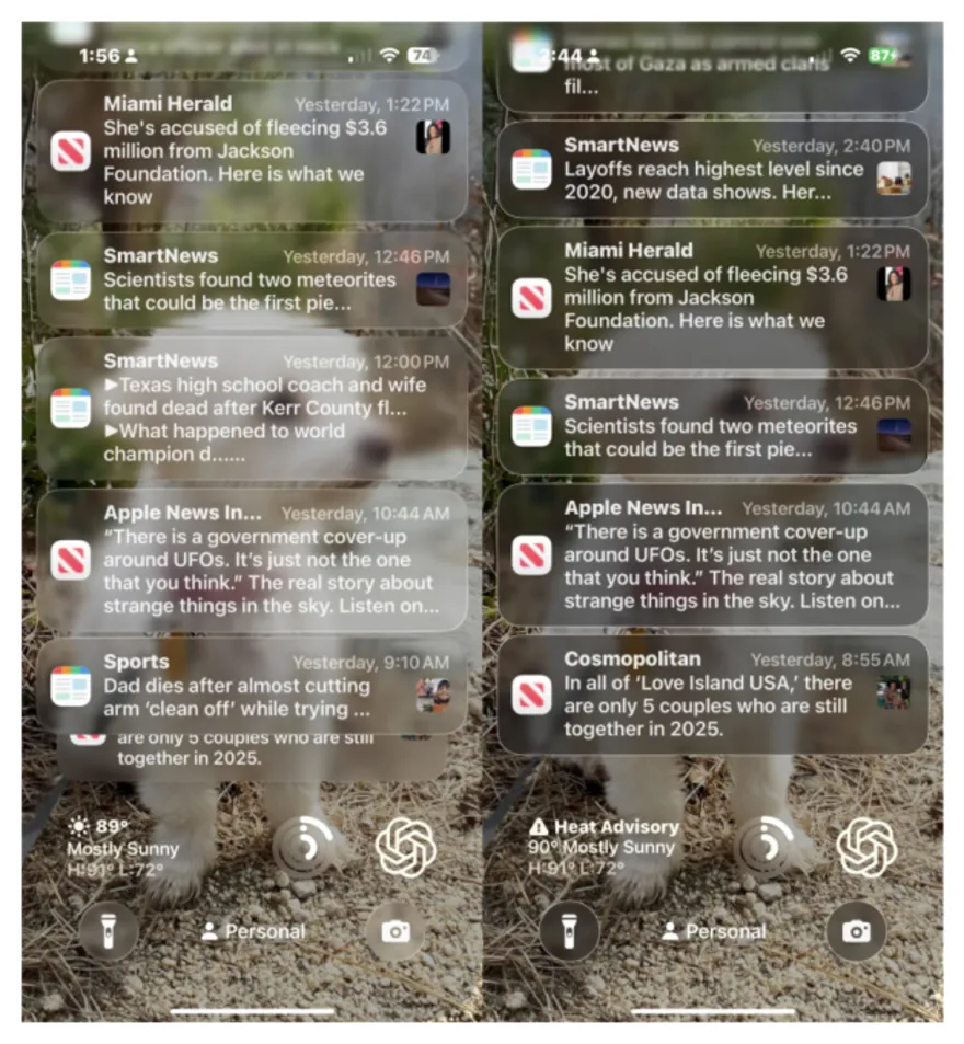 iOS 26 Beta 3 lại sửa thiết kế Liquid Glass trên iPhone