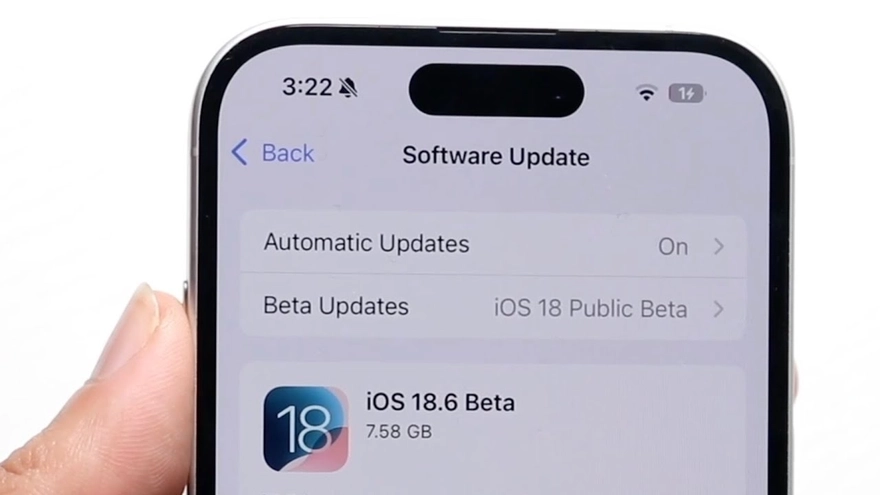Người dùng đã có thể cập nhật iOS 18.6 Beta