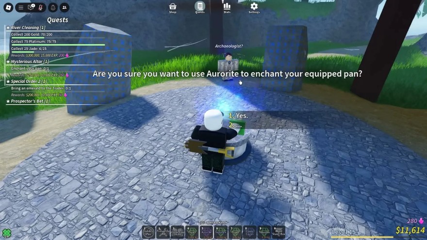 Hướng dẫn đầy đủ cách enchant pan trong Prospecting