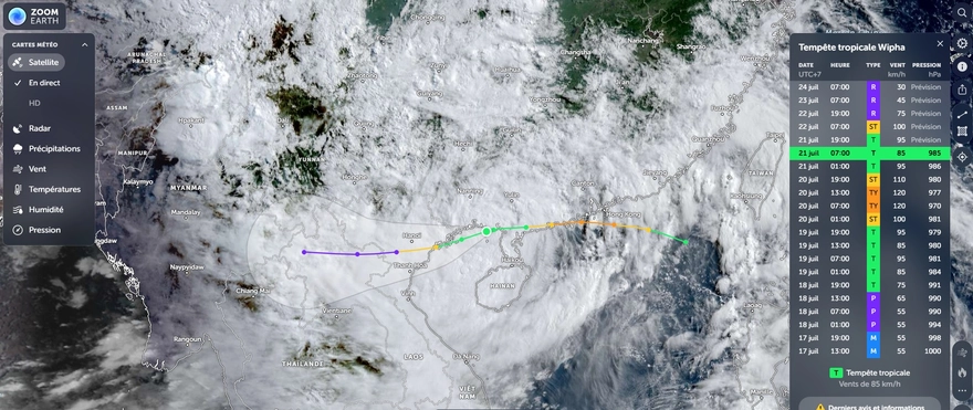 Cách theo dõi bão Wipha trực tiếp nhanh nhất