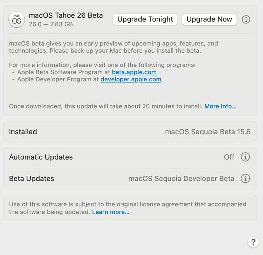 Vì sao Apple gỡ macOS 26 Public Beta sau vài giờ ra mắt?
