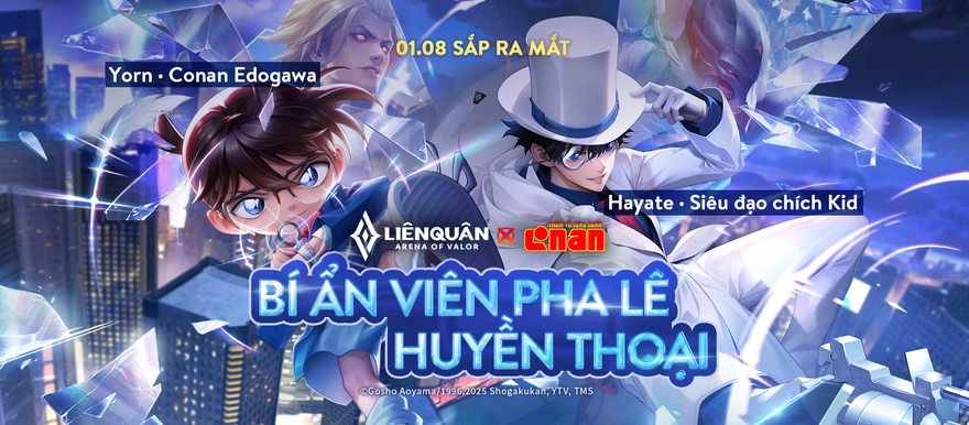 Liên Quân x Conan: Lịch ra mắt tất cả các skin collab