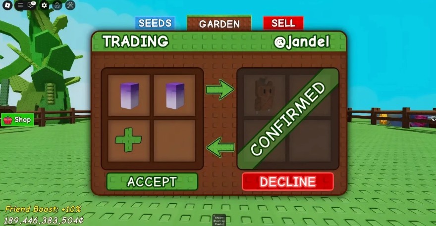 Grow a Garden sắp có tính năng giao dịch chống lừa đảo