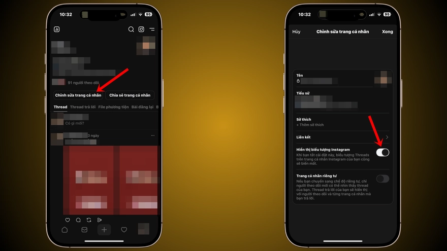 Mẹo ẩn tài khoản Instagram trên Threads cá nhân
