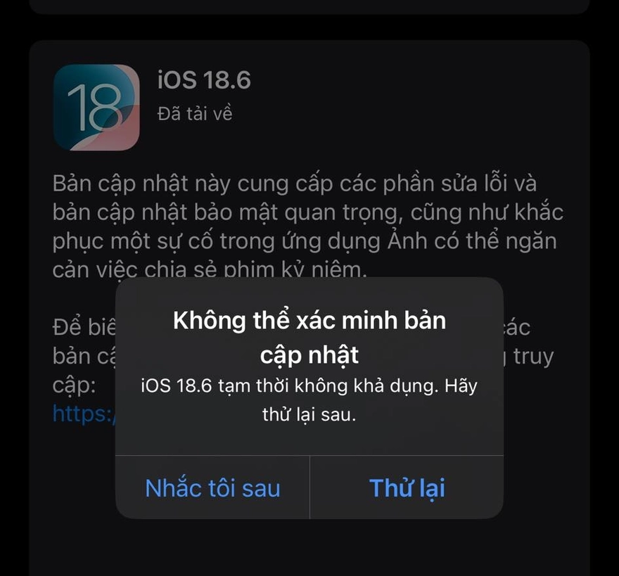 Cách sửa lỗi iOS 18.6 