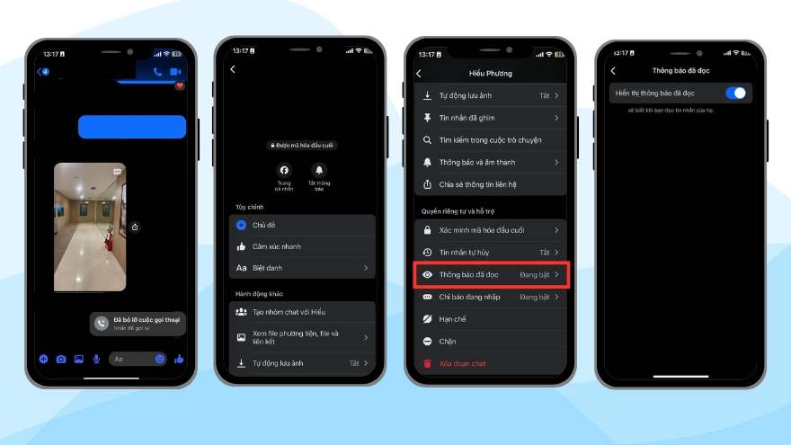 Cách tắt chế độ đã xem trên Messenger
