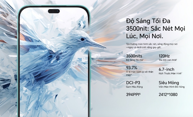 Màn hình AMOLED 3500nit