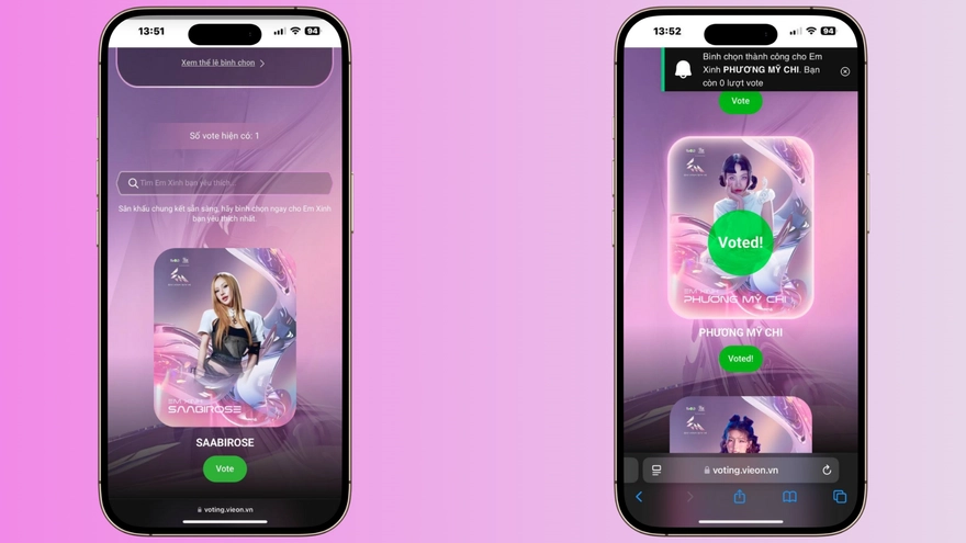 Cách bình chọn Em Xinh Say Hi trên điện thoại chi tiết