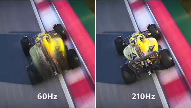 Tốc độ làm mới 210Hz mang đến hình ảnh siêu mượt