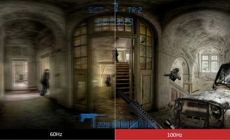 Tần số quét 100Hz cho chuyển động rõ nét