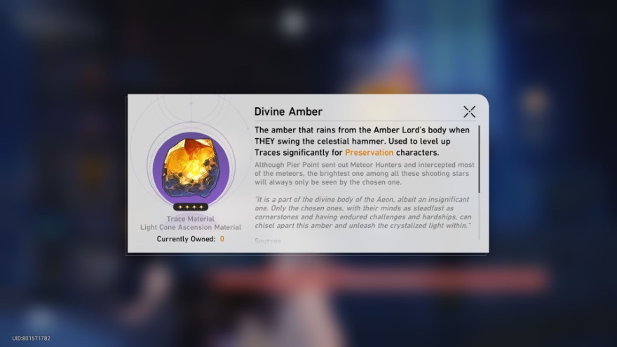 nguyên liệu cho Dan Heng Permansor Terrae hsr 3.6