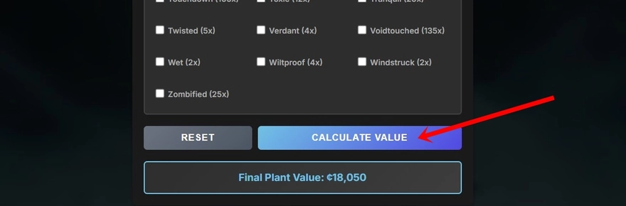 Grow A Garden Calculator: Cách đổi giá trị cây trồng