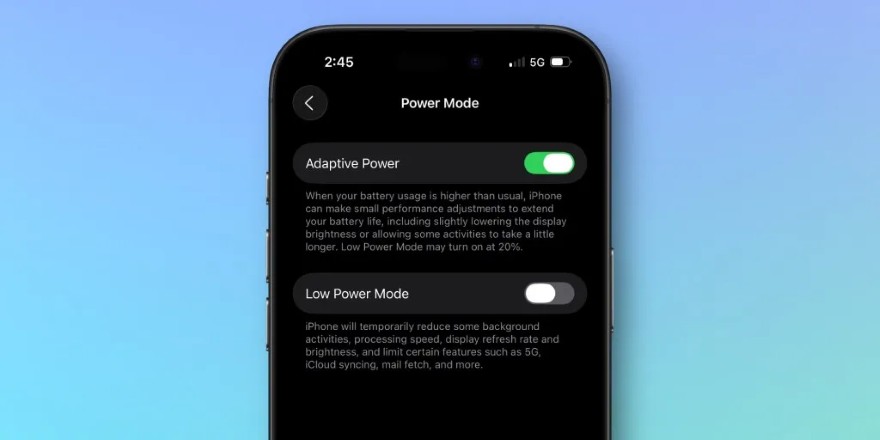 iPhone chạy iOS 26 sẽ dùng pin lâu hơn nhờ Adaptive Power