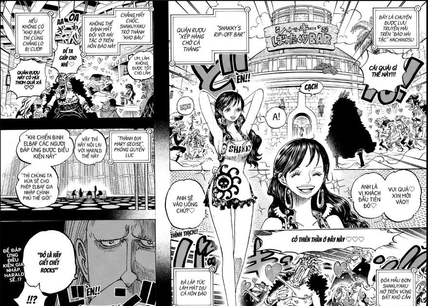 Spoiler One Piece Chap 1157: Quán bar huyền thoại