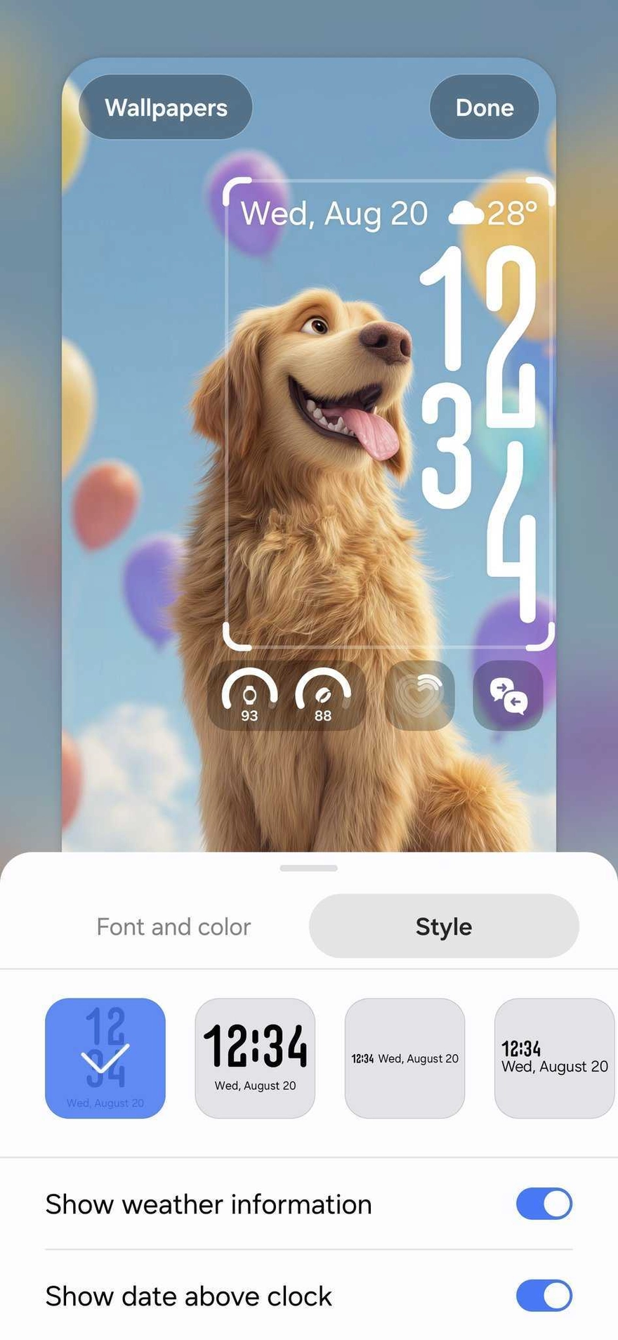 One UI 8 mang đến đồng hồ màn hình khóa thông minh