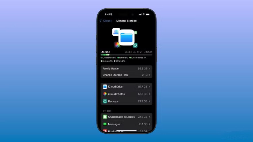 dùng icloud hay google one trên iphone