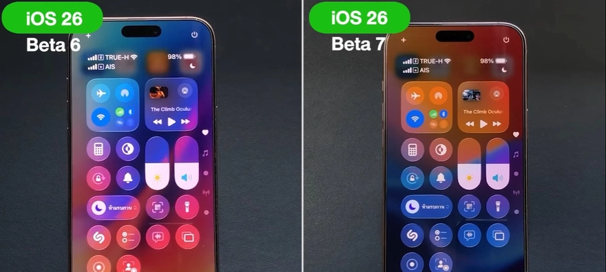So sánh iOS 26 Beta 6 vs. Beta 7 về hiệu năng và pin