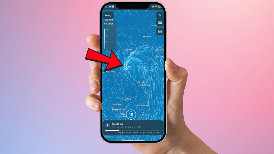 Cách theo dõi bão Kajiki bằng ứng dụng Thời tiết ngay trên iPhone