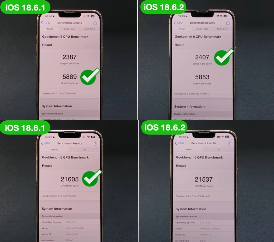 Nên cài iOS 18.6.2 hay iOS 18.6.1
