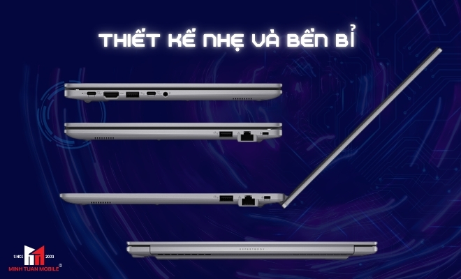 Thiết kế mỏng nhẹ nhưng bền bỉ