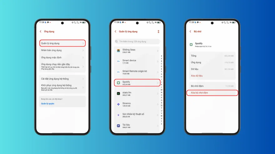 Cách xóa cache Spotify trên iphone và android
