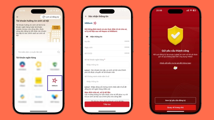 Cách liên kết ngân hàng với VNeID ngay trên iPhone