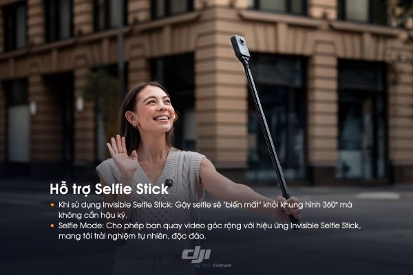 Chế độ Selfie Mode và gậy tàng hình