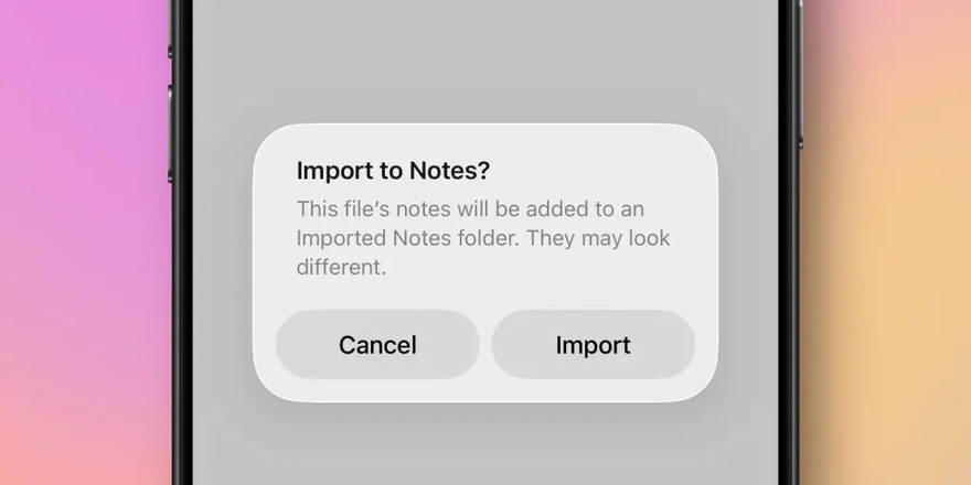 Notes trên iOS 26 